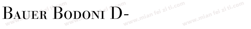Bauer Bodoni D字体转换
